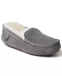 Тапочки-мокасины из натуральной овчины Dearfoams Fireside By Women's Mel, серый