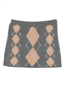 Юбка мини Cecilie с узором аргайл Retrofete, серый