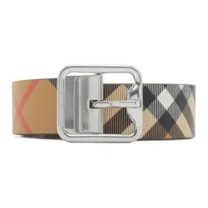 Ремень с пряжкой B, реверсивный, в клетку Burberry, sand