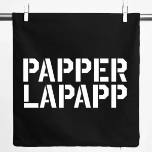 Наволочка Huuraa Papperlapapp с надписью, подарок, 40x40см, черный хлопок, Papperlapapp, подарок Hellweg Druckerei