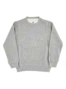 Толстовка с вышитым логотипом C.P. Company Kids, серый