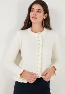 Кардиган LELA REGULAR FIT, Ecru/White