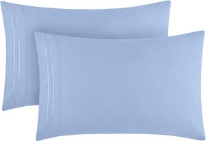 Mellanni Наволочки, комплект из 2 штук, размер 51x76 см, застежка-конверт, охлаждающие, небесно-голубой цвет