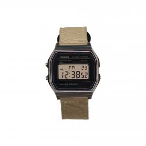 CASIO Часы Unisex YOUTH Black Watch, Silver Small Block Nylon White