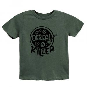 Футболка с короткими рукавами и рисунком для малышей Cereal Killer The Juniper Shop, цвет Heather Forest