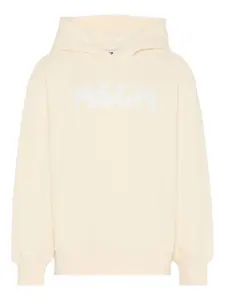 Худи с логотипом Msgm Kids, слоновая кость