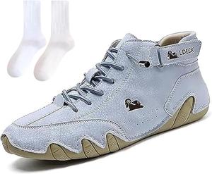 Ортопедические кроссовки KBOWQ, водонепроницаемые и дышащие ортопедические ботинки, зимние высокие ботинки с поддержкой свода стопы, синий