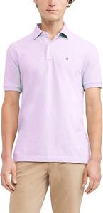 Мужская рубашка-поло Tommy Hilfiger с коротким рукавом из хлопкового пике, классический крой, Lilac Ice