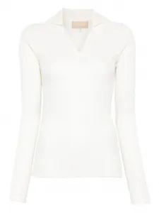 Трикотажное поло в рубчик 120% Lino, белый