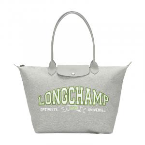 Сумка Le Pliage Cotton, шоппер, сумка через плечо, большая женская, серая LONGCHAMP, Basic Set (Bag)