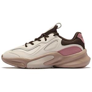 Женские противоскользящие износостойкие низкие массивные кроссовки Erke, кремово-серый/темный сандал