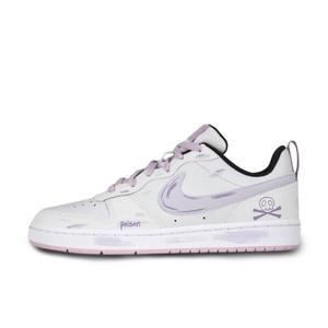 Nike Кроссовки для скейтбординга Court Borough Poisonous Purple костяной цвет устойчивые к истиранию низкие розовый белый детские