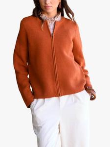 Застёгивающаяся на молнию вязаная куртка из чистой шерсти Celtic & Co., Burnt Orange