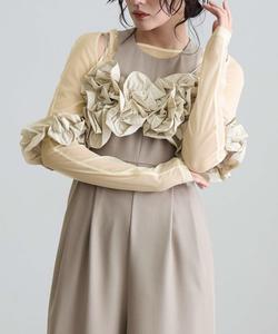 Платье-бюстье с оборками, состоящее из трех частей, идеально подходит для свадеб, торжественных мероприятий и встреч выпускников Pourvous, цвет Beige