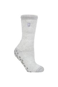 1 пара однотонных носков-тапочек с рисунком 2.3 TOG SOCKSHOP Heat Holders, серебро