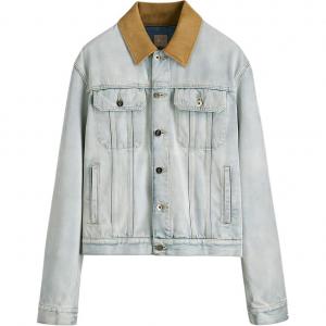 DIOR Джинсовая куртка мужская Blue Lapel с умеренным пэчворком