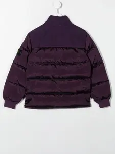 Пуховик на молнии Stone Island Junior, фиолетовый