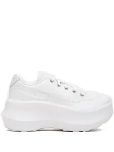 Кожаные кроссовки на платформе Salomon Comme Des Garcons, белый