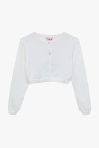Хлопковый кардиган "Софи" короткого кроя Trotters London, белый