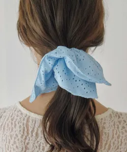 Кружевная квадратная большая резинка для волос Goldy, цвет Blue