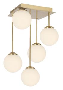 Оригинальный подвесной светильник G9 золотисто-белый IP20 Novel, белый/золотистый