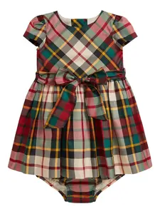 Платье с клетчатым бантом POLO RALPH LAUREN KIDS, красный