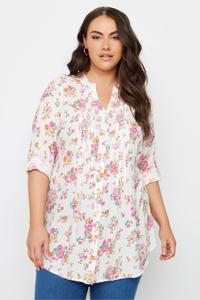 Рубашка с защипами Yours Curve, белый