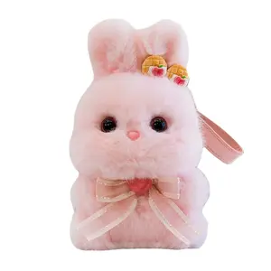 Очаровательный милый маленький зверёк плюшевый кулон 15см высота LOGISTAR, Pink Bunny