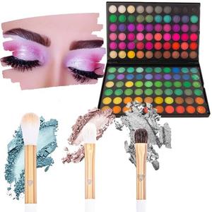 Набор из 120 теней для создания любого макияжа, профессиональные кисти для макияжа глаз, 3 шт. Pagano, разноцветный