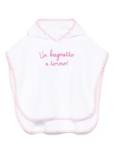 Махровый халат Mc2 Saint Barth Kids, белый