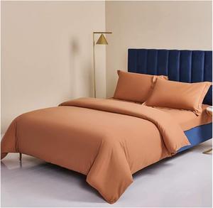 TGHFDEDHBGNWDWS Комплект постельного белья однотонный простой мягкий 100% хлопок Orange