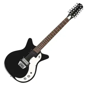 Danelectro '59X12, 12-струнная, черная с белой накладкой