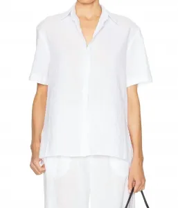 Белая рубашка из жатой ткани Enza Costa