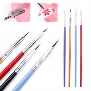 Набор кистей для нейл-арта, 4 шт., AllePaznokcie