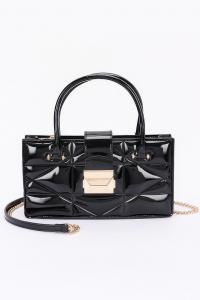 Клатч с эмалированной ручкой с тиснением FASHNZFAB, черный