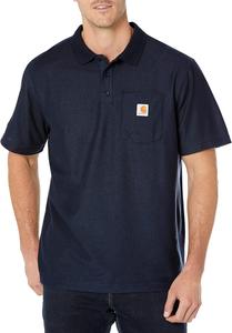Carhartt мужская свободная посадка Midweight короткий рукав карманное поло, Navy