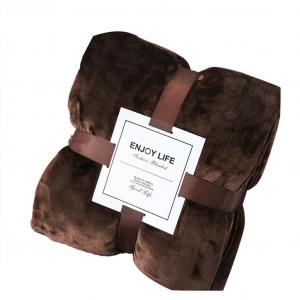 Зимнее однотонное утолщенное теплое фланелевое одеяло для автомобиля, офиса, дивана, спальни, кофе. Размеры: 2,0 x 2,3 м. Stuttg, светло-коричневый