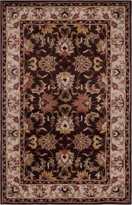 Ковер SAFAVIEH, 69 x 122 см, Heritage Collection, Brown & Beige, ручной работы, традиционный восточный, шерстяной, идеален для помещений с высокой проходимостью: прихожая, гостиная, спальня (HG818A)