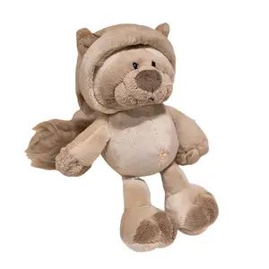 Милые и игривые плюшевые куклы высотой 25см/35см/50см OU DI PIG, Lynx Cat Dark Color