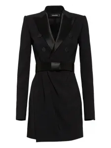 Двубортное мини-платье DSQUARED2, черный