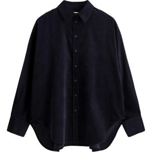 COS Футболка Женская Navy Blue С Заостренным Воротником