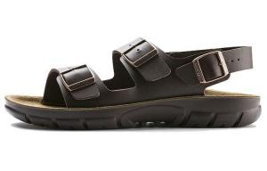 Женские пляжные сандалии Birkenstock коричневые узкие