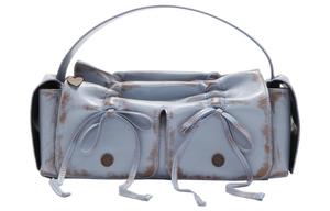 Сумка женская из телячьей кожи сиренево-коричневая Acne Studios