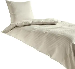 Постельное белье Dream Sleep Mako-Satin Stripe, 2 наволочки, 40x80 см, бежевый Traumschlaf