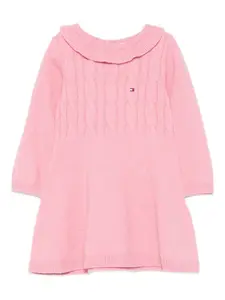Вязаное платье-свитер Tommy Hilfiger Junior, розовый