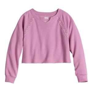 Толстовка SO с кружевной отделкой для девочек 6–20 лет, цвет Maiti Mauve