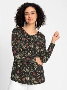 Рубашка-туника с принтом черного и охристого цветов WITT WEIDEN