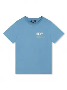 Футболка из органического хлопка с логотипом Dkny Kids, синий