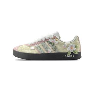 Adidas VL COURT 2.0 Peach Blossom устойчивые к истиранию низкие немецкие армейские кроссовки унисекс розовый желтый