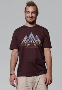 Футболка с принтом GEOMETRIC LANDSCAPE watapparel, темно-красный